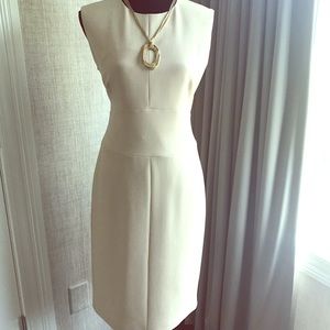 Max Mara creamy neutral day to evening dress